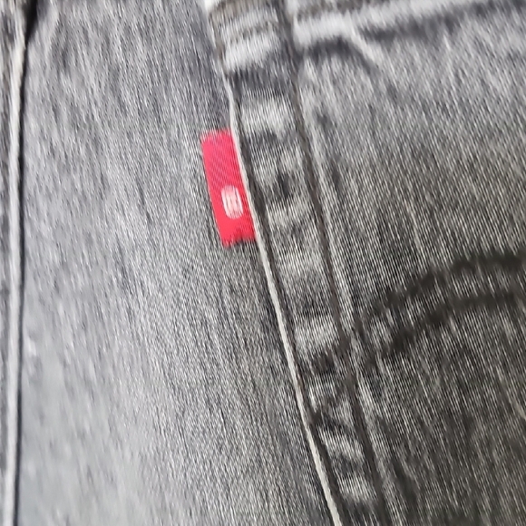 Levi's 501 Size 29 Button Fly Festival VSCO Black Denim Cut Off Women's Shorts - Picture 6 of 11